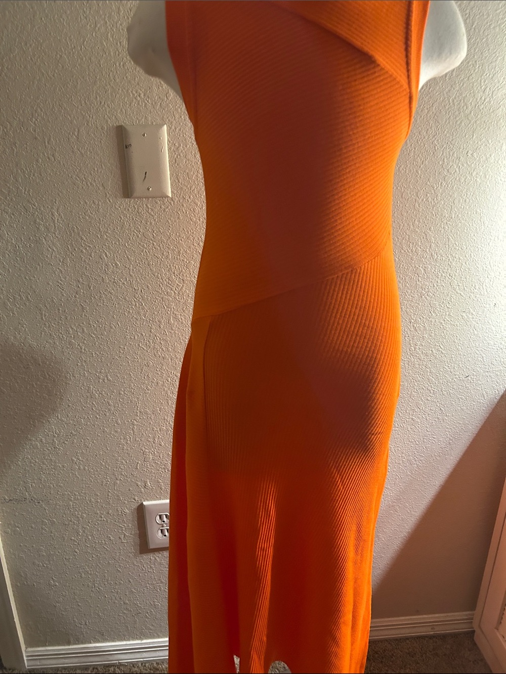 AllSaints Vibrant Orange Sleeveless Maxi Dress